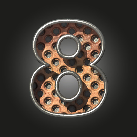 Vector old metal letter