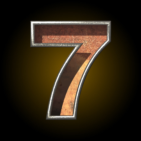 Vector old metal letterのイラスト素材