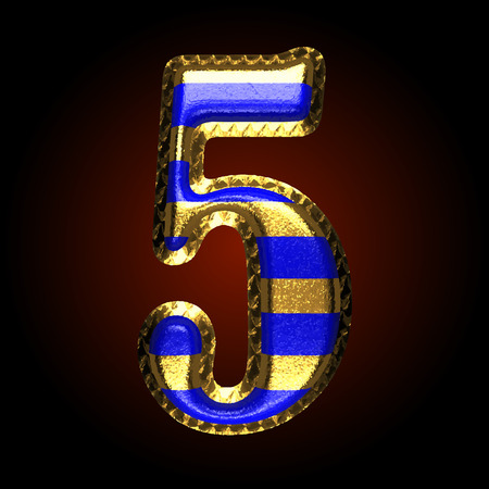  golden and blue letterのイラスト素材