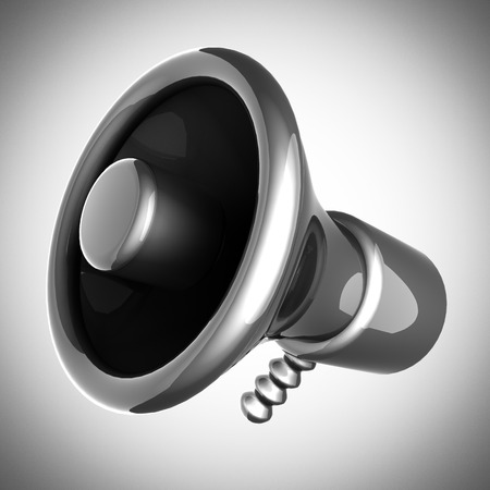 metallic cartoon megaphoneの写真素材