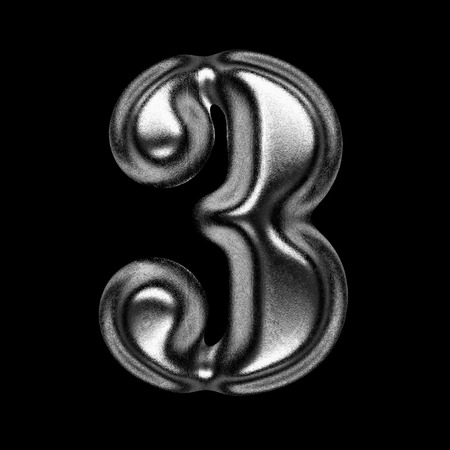 metal figure on black backgroundの写真素材