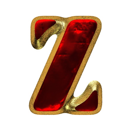 velvet letter with goldの写真素材