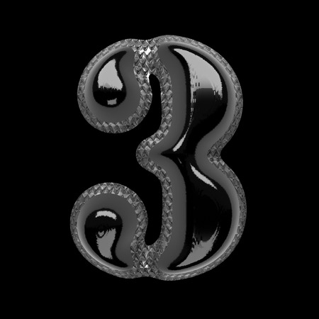 metal and black gloss letterの写真素材