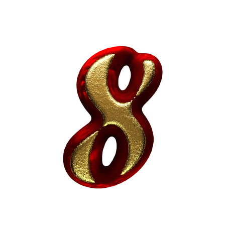 red velvet letter with goldの写真素材