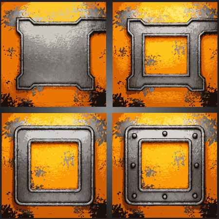 metal background setのイラスト素材