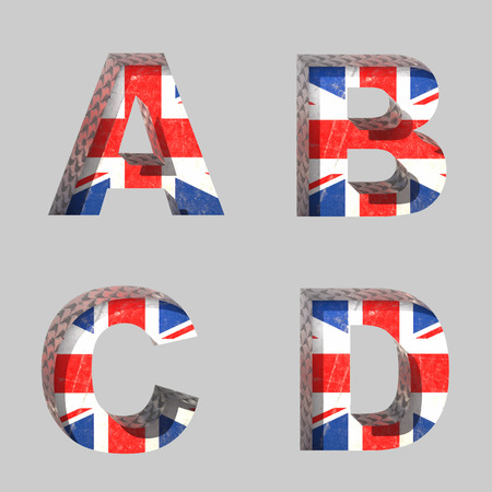 Vector Great Britain alphabet letters setのイラスト素材