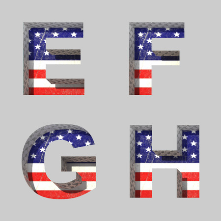 Vector American alphabet letters setのイラスト素材