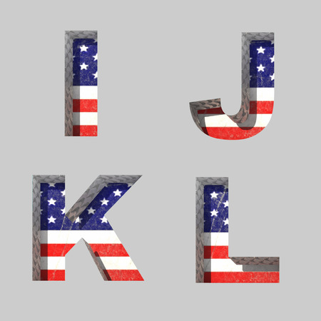 Vector American alphabet letters setのイラスト素材