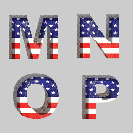 Vector American alphabet letters setのイラスト素材