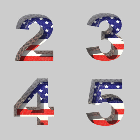 Vector American alphabet letters setのイラスト素材