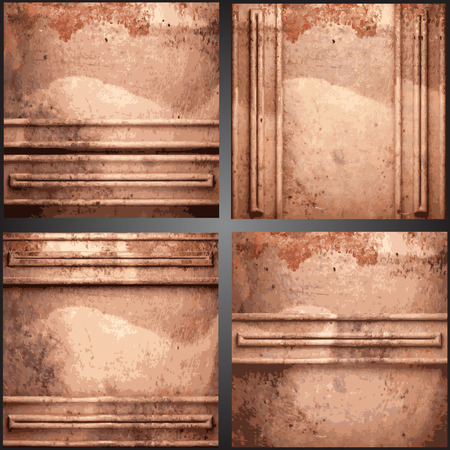 Vector metal background setのイラスト素材