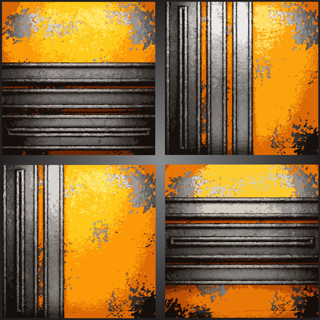 Vector metal background setのイラスト素材