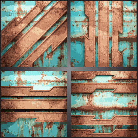 Vector metal background setのイラスト素材