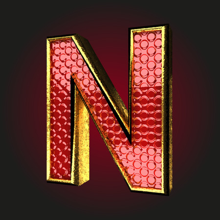 n red letter with goldのイラスト素材