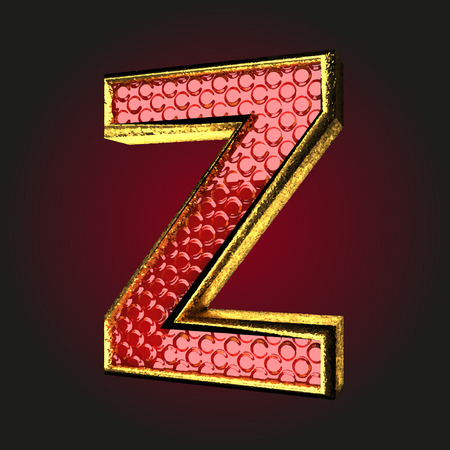 z red letter with goldのイラスト素材