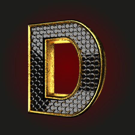 d black letter with goldのイラスト素材