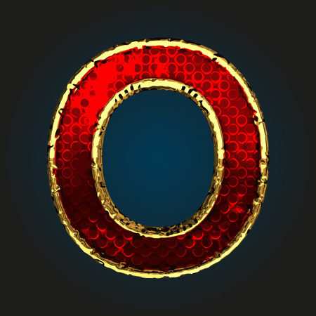 o red letter with goldのイラスト素材
