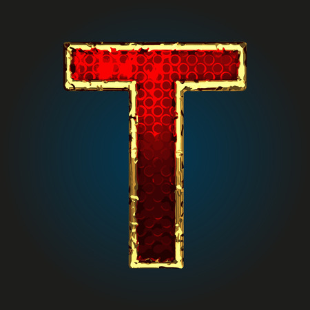 t red letter with goldのイラスト素材