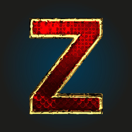 z red letter with goldのイラスト素材