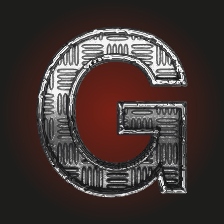 g vector metal letterのイラスト素材