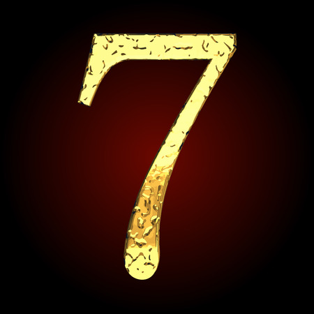 7 vector golden letterのイラスト素材