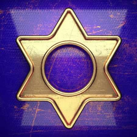 golden background painted in blueの写真素材