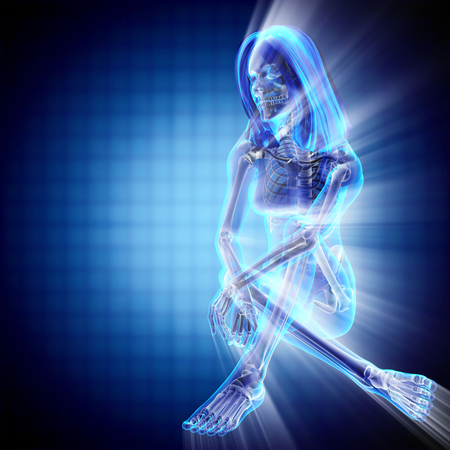 woman bones radiography scan imageの写真素材
