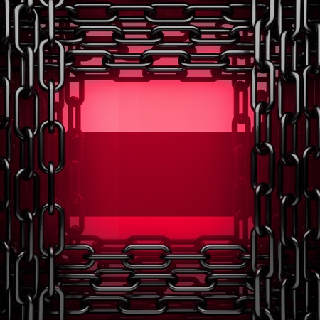 red metal plate with some reflectionの写真素材