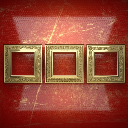 golden background painted in redの写真素材