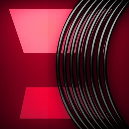 red metal plate with some reflection