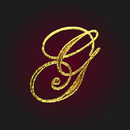 g vector golden letterのイラスト素材