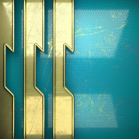 golden background painted in blueの写真素材