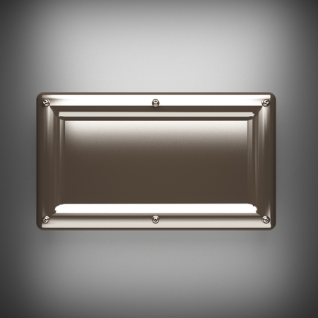 polished metal element on gray backgroundの写真素材