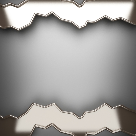 polished metal element on gray backgroundの写真素材