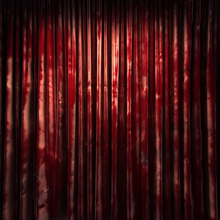 red velvet curtain stageの写真素材