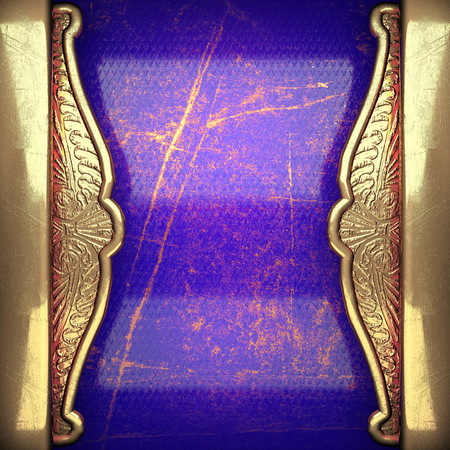 golden background painted in blueの写真素材