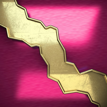 pink metal background with yellow elementの写真素材