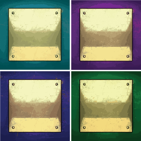 color painted golden background setのイラスト素材