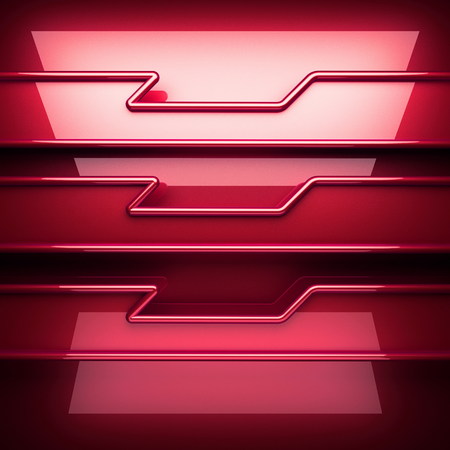 red metal plate with some reflectionの写真素材