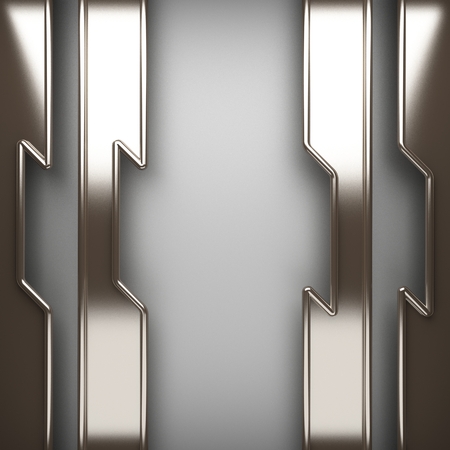 polished metal element on gray backgroundの写真素材