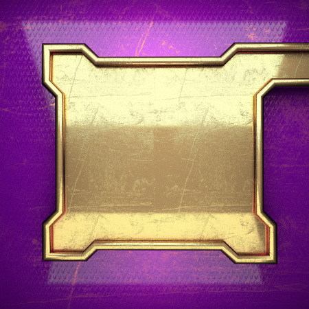 golden background painted in violetの写真素材