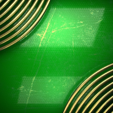 golden background painted in greenの写真素材