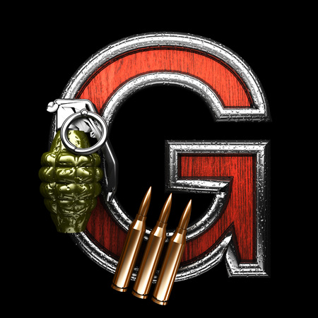 g military letter. 3D illustrationの写真素材