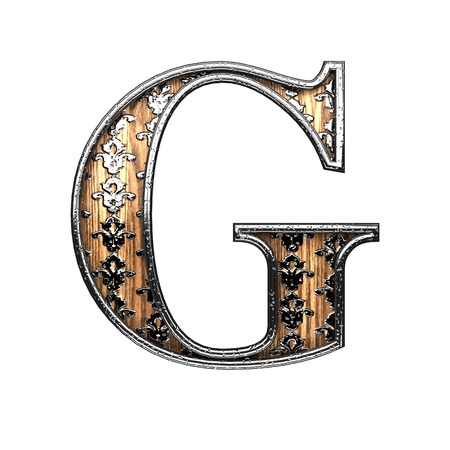 g silver letter. 3D illustrationの写真素材