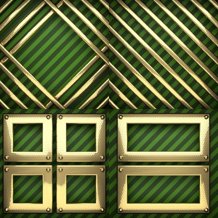 gold on green texture background setの写真素材