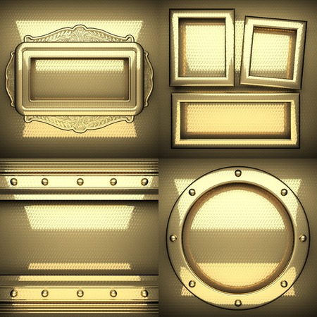 golden texture background setの写真素材