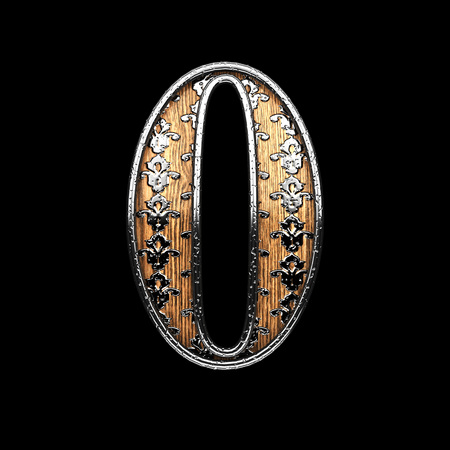 0 silver letter. 3D illustrationの写真素材