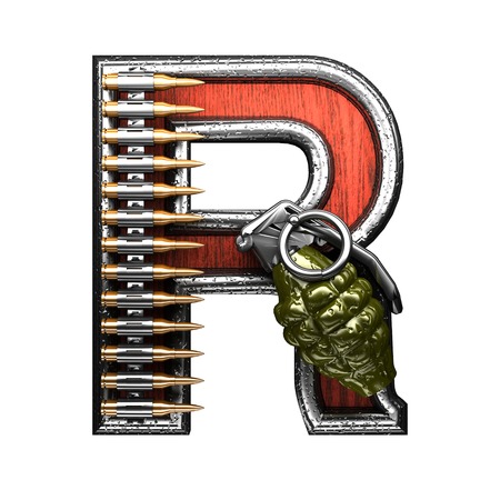 r military letter. 3D illustrationの写真素材