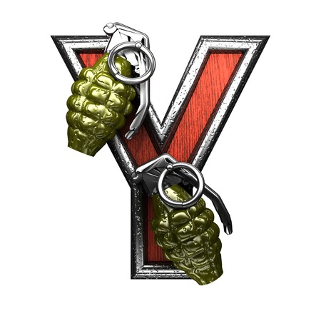 y military letter. 3D illustrationの写真素材