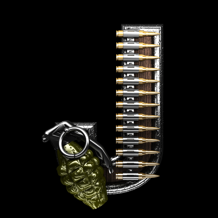 j military letter. 3D illustrationの写真素材